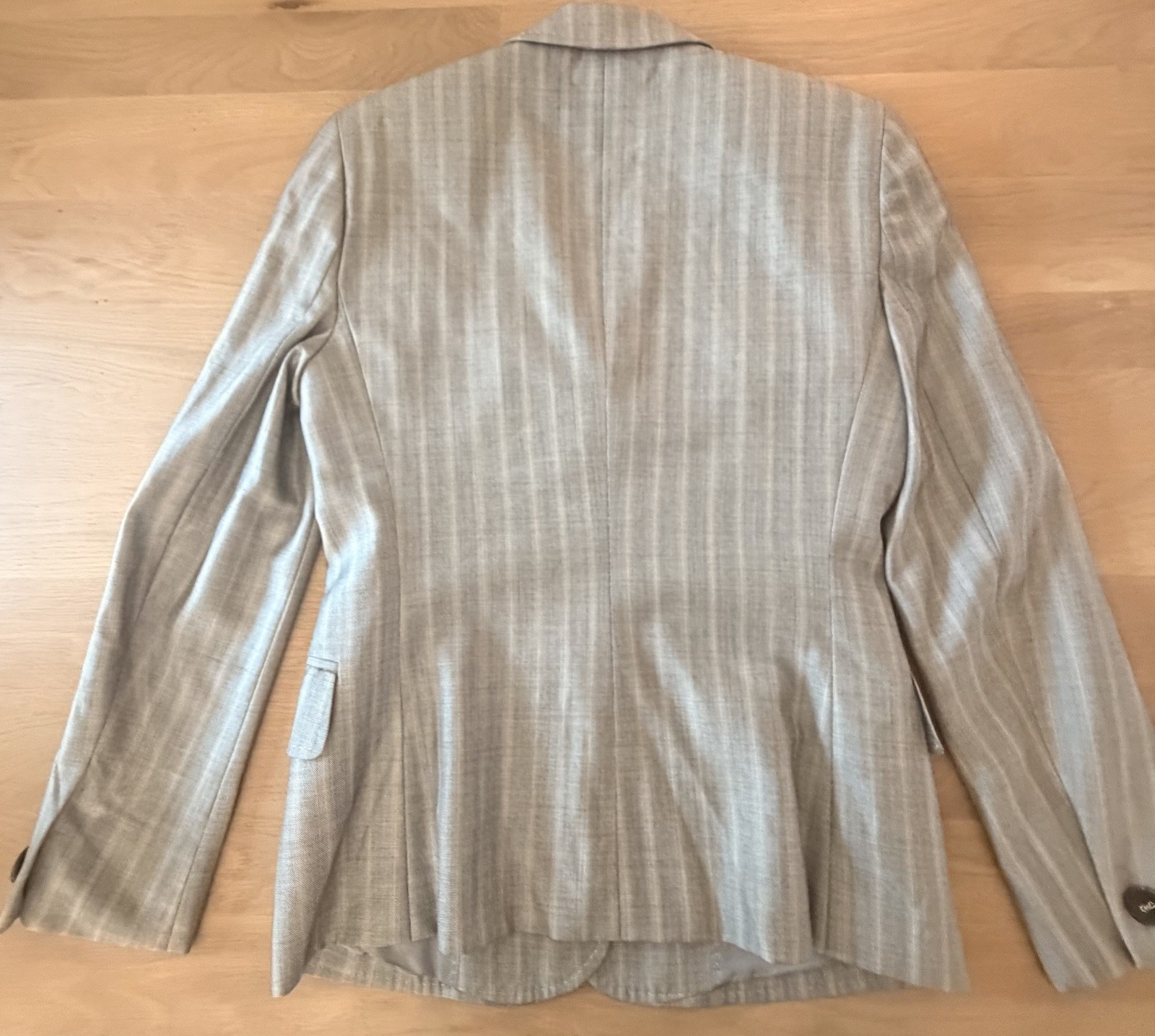ESCADA Margaretha Ley 90s Vintage Pinstripe Blazer Silk Wool EU 36 Y2K