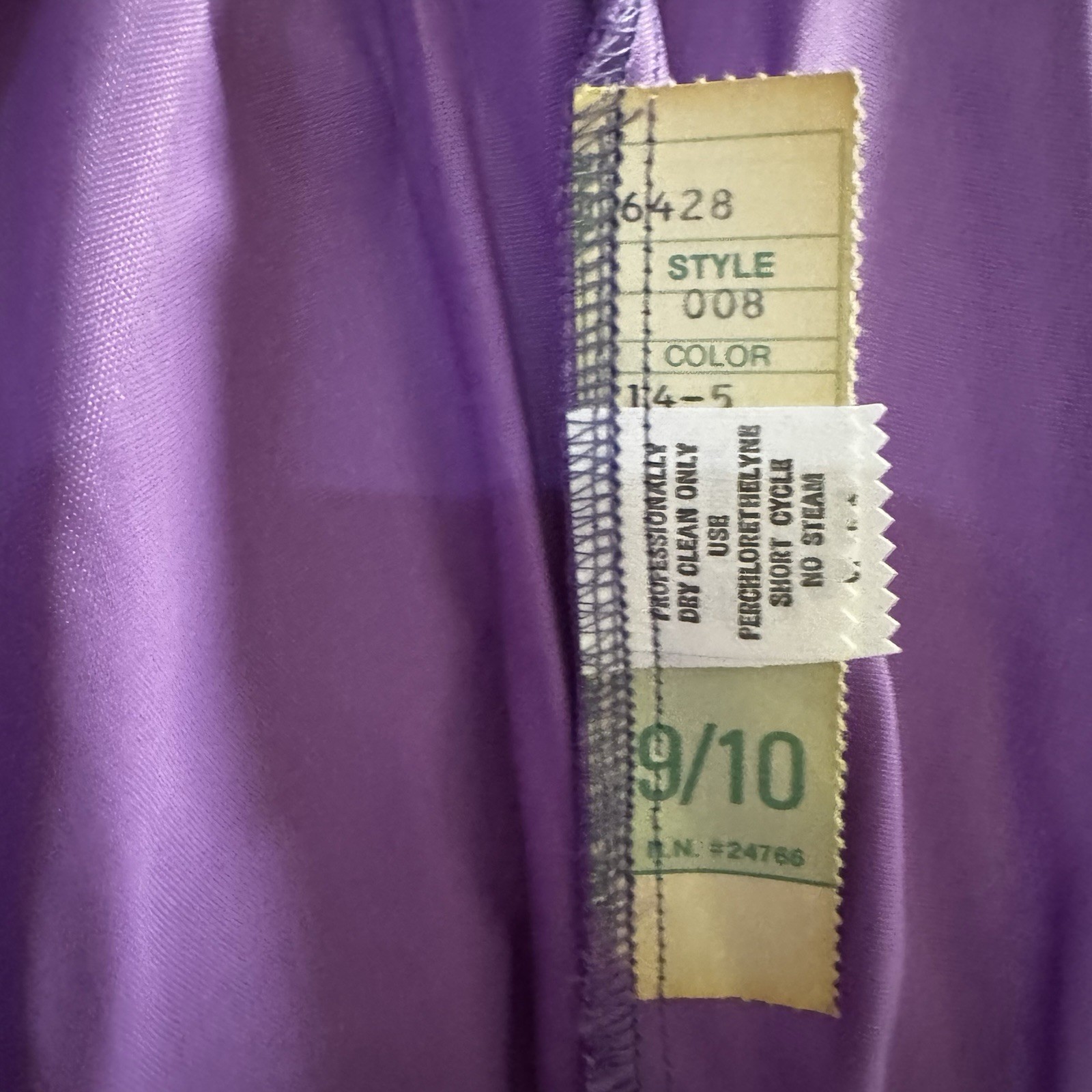 VTG Dance Allure Gown Prom Dress Womens 9/10 Violet Pageant Bridal 80s USA NWT