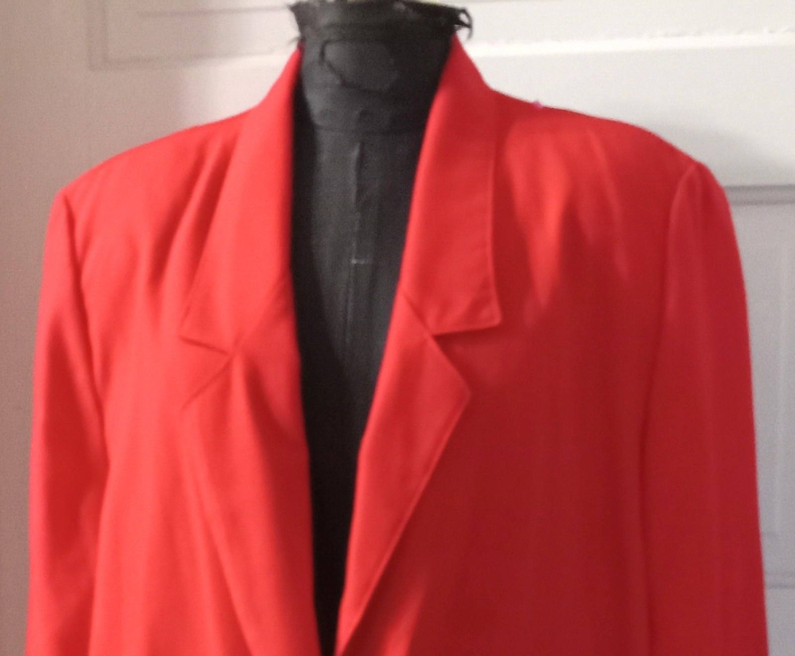 90&rsquo;s ALFRED DUNNER Red 1 Button Front Unlined Suit Jacket Blazer 16