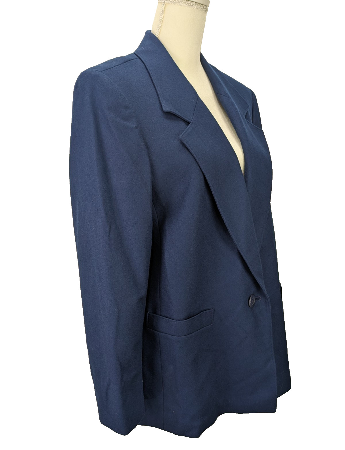 Vintage PENDLETON Wool Blazer Women&rsquo;s Size 18 W (Tag 18W, Fits 14–16) Blue Work