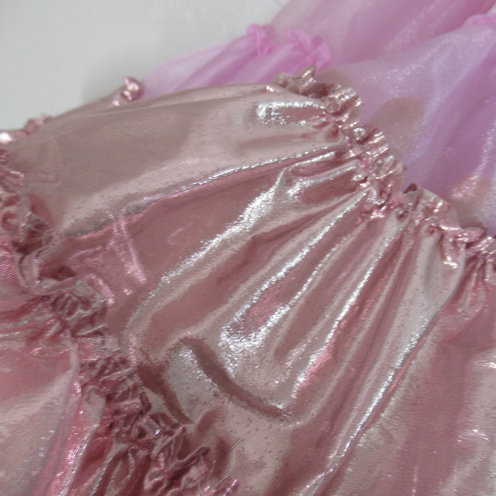 Square Apparel Petticoat Square Dance M Ruffles 3 Tone Metal Pink 3 Tier 2 Layer