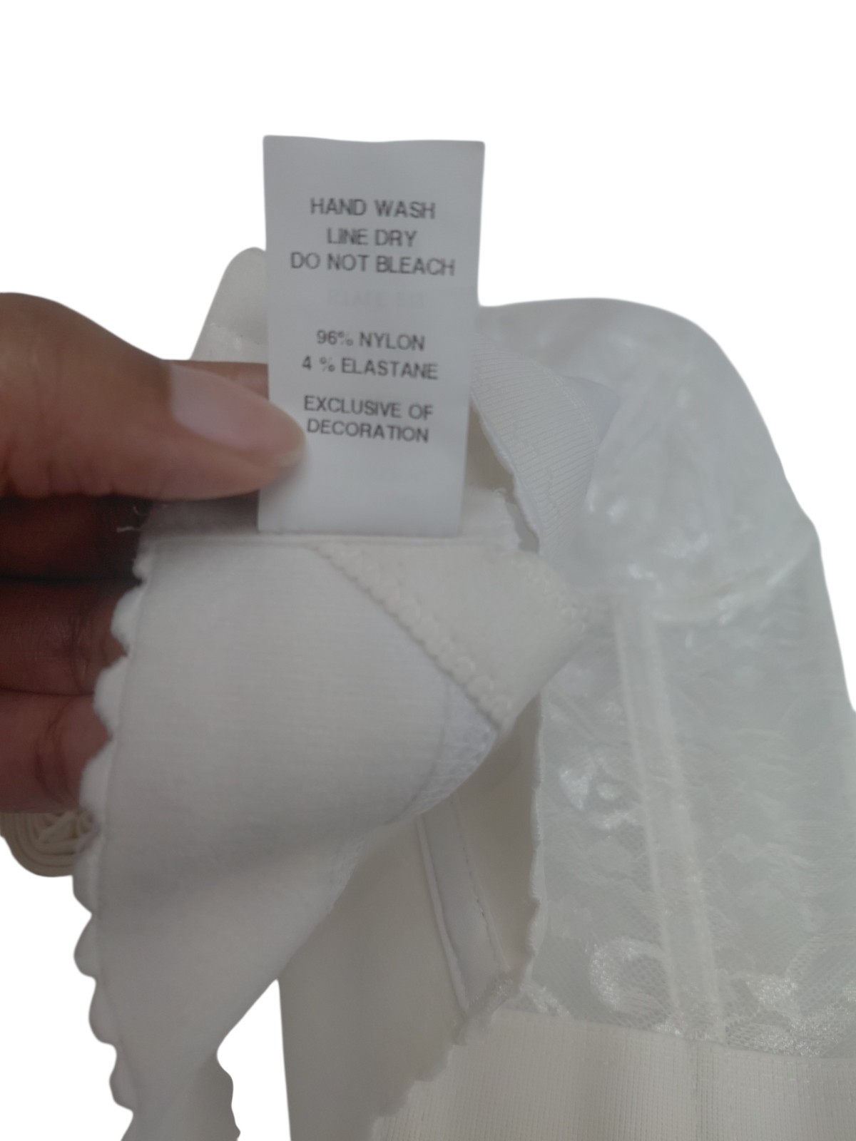Vintage White Longline Bra Size 38B