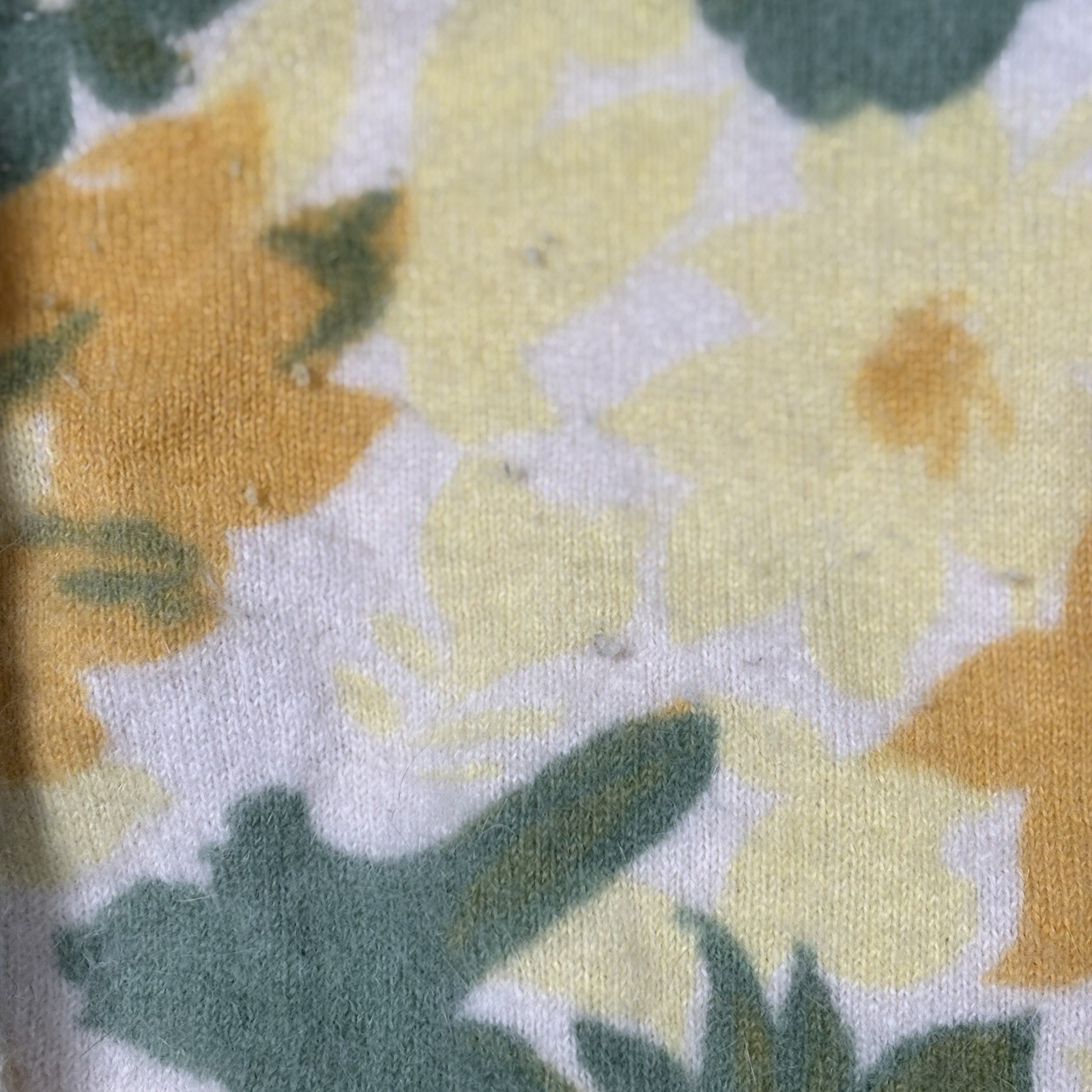 VTG 60&rsquo;s Gordonshire Cardigan Sweater Womens 40 (XS/S) Floral Angora Rabbit Hair