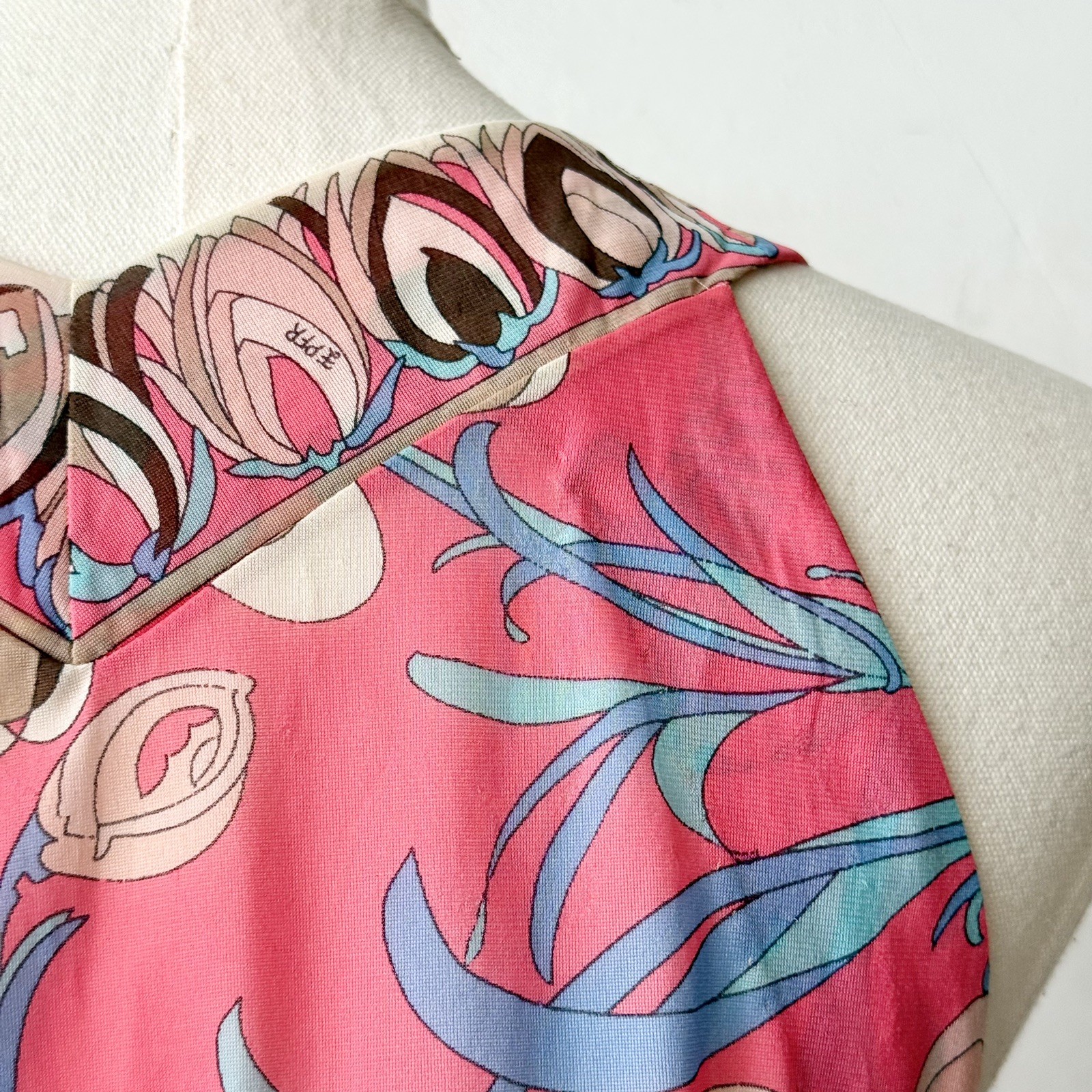VTG 1960’s Emilio Pucci For Formfit Rogers Slip Or Mini Dress, Iconic Print, Mod