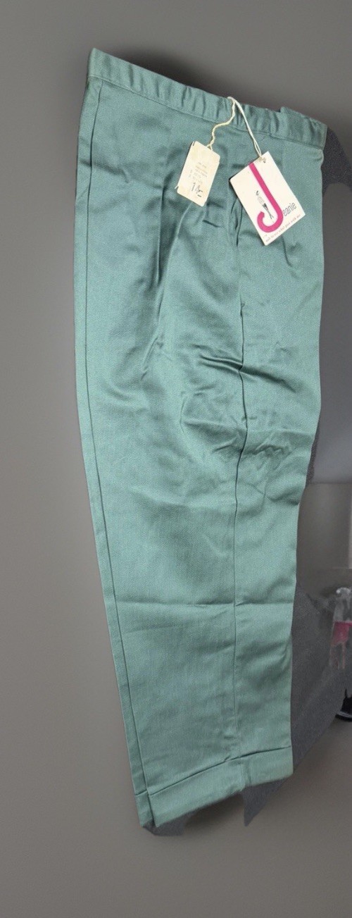 Vtg 60s Jeanie Blue Bell Cotton Pedal Pushers High Waist Capris