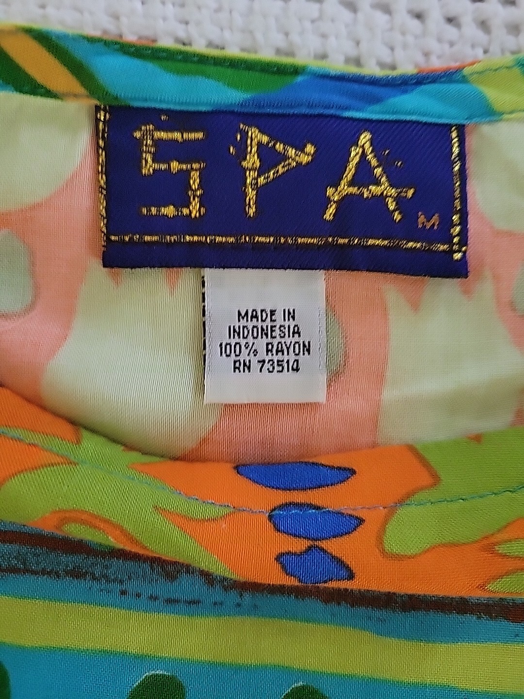 Vintage SPA Crop Top Sz Med-Lg-Hawaiian Beaded-Embellished Fringed-Art to Wear