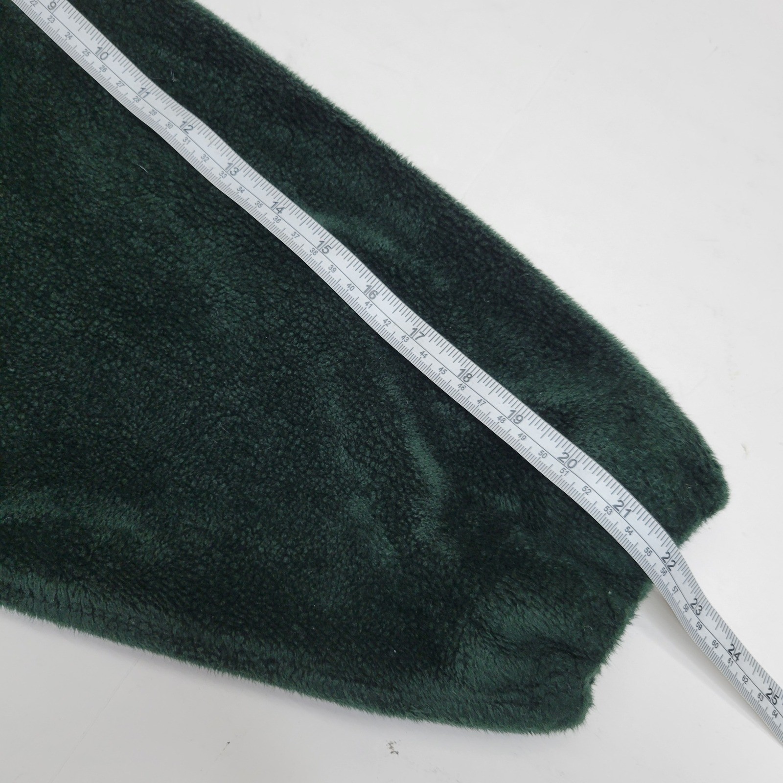 DENALI Fleece Jacket Full Zip Green Geometric Mountain Trees Nature Size Large