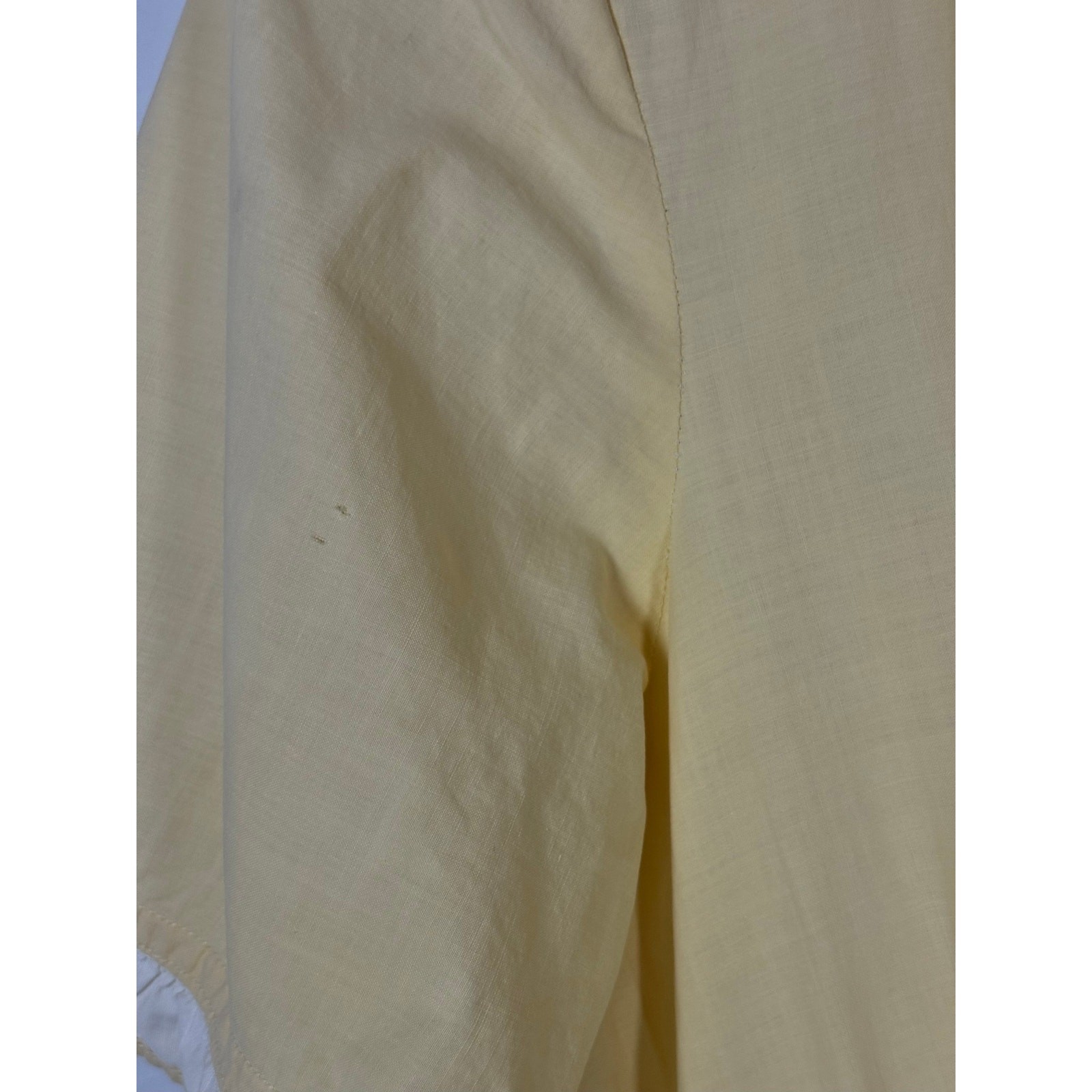 1950s Expensive Simplicity Yellow Cotton Ruffle Maids Uniform Dress As Is