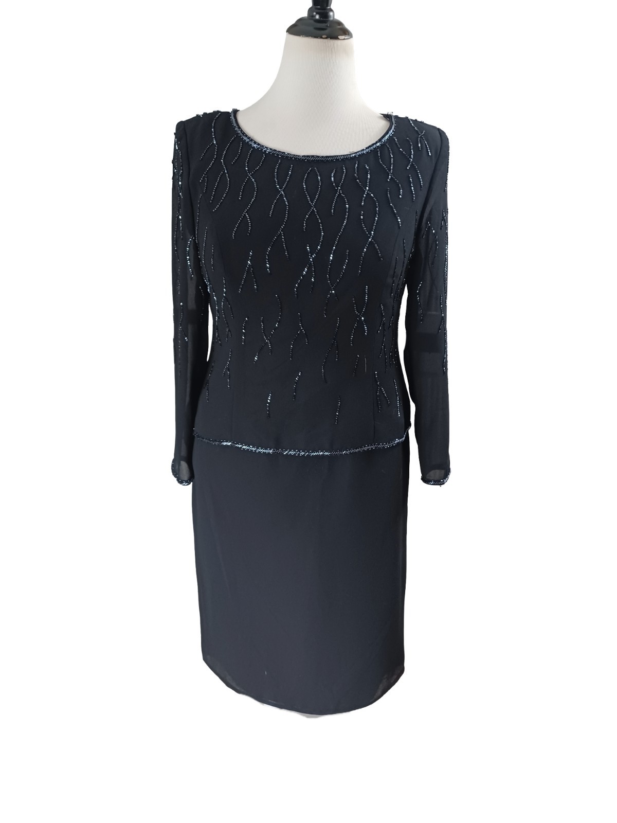 VINTAGE 90&rsquo;S R&M RICHARDS PETITES SPECIAL OCCASION SHEATH DRESS SIZE 10P NWT