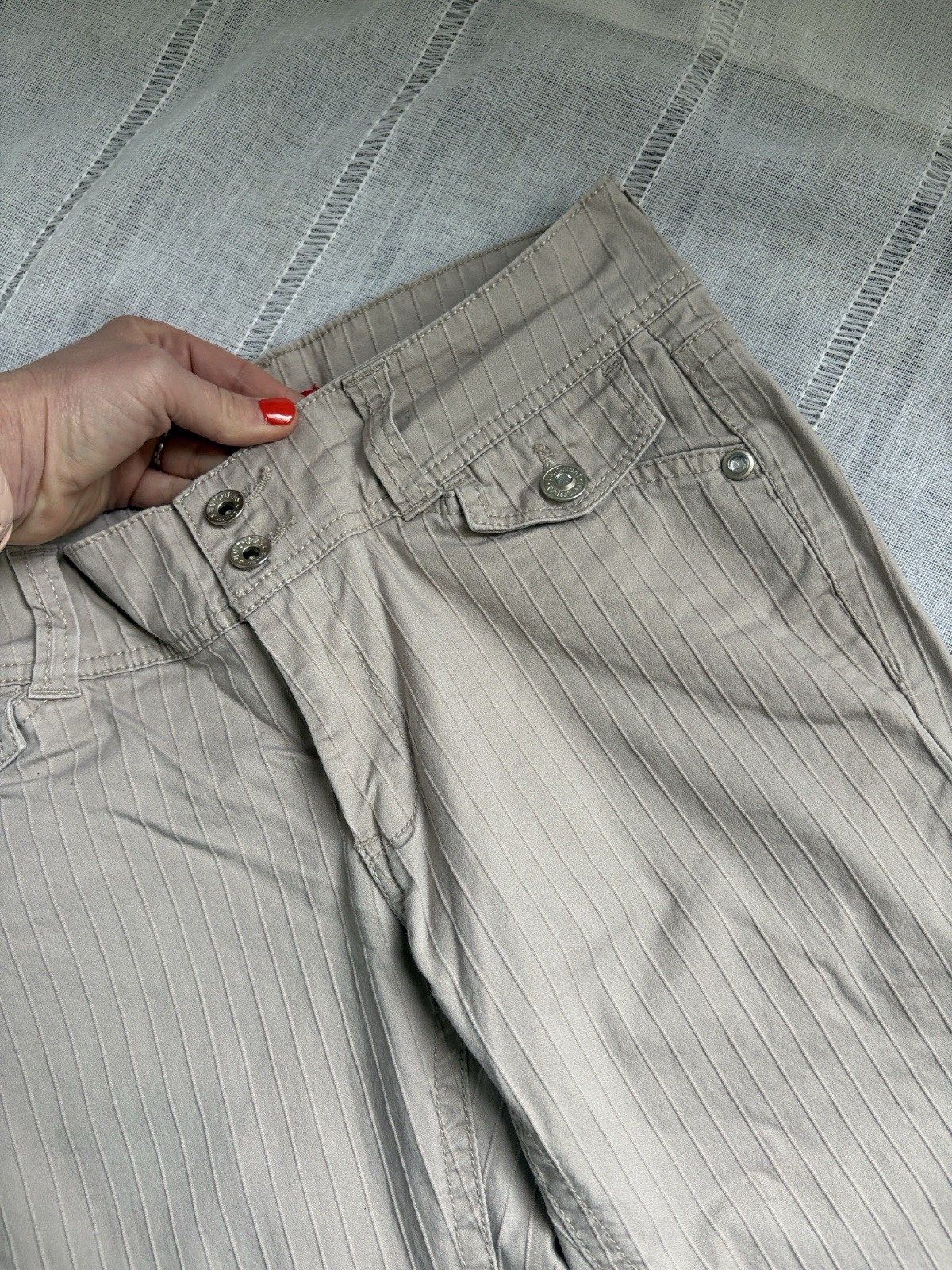 Unionbay Y2k Low Rise Beige Flared Pants Women&rsquo;s