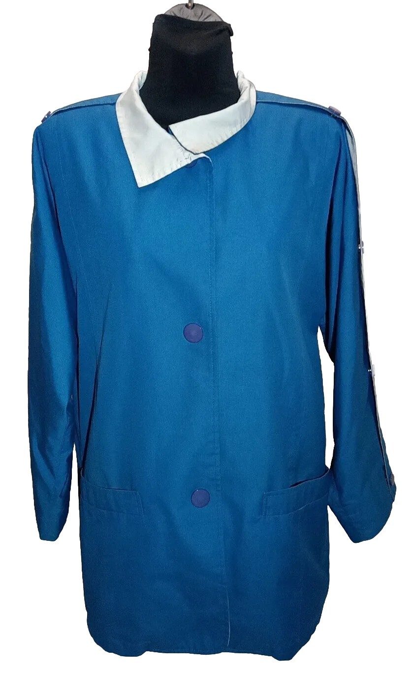 Misty Harbor Vintage Classic Raincoat Jacket Size 10 Blue USA Never Worn