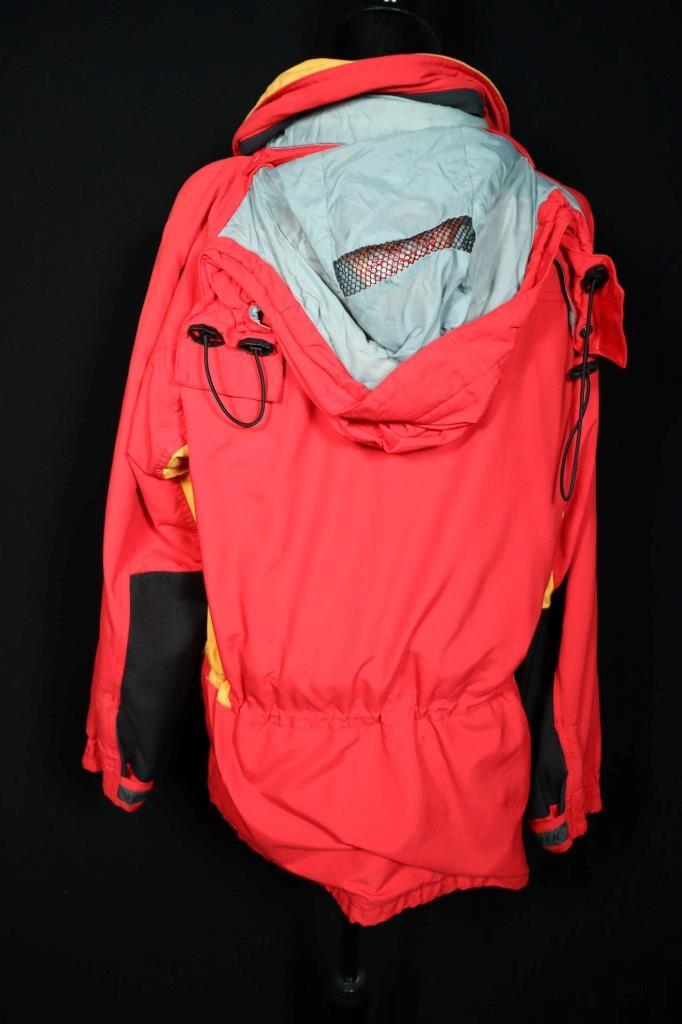 1990&rsquo;S SIZE MEDIUM-LARGE NORDICA YELLOW AND RED SKI JACKET