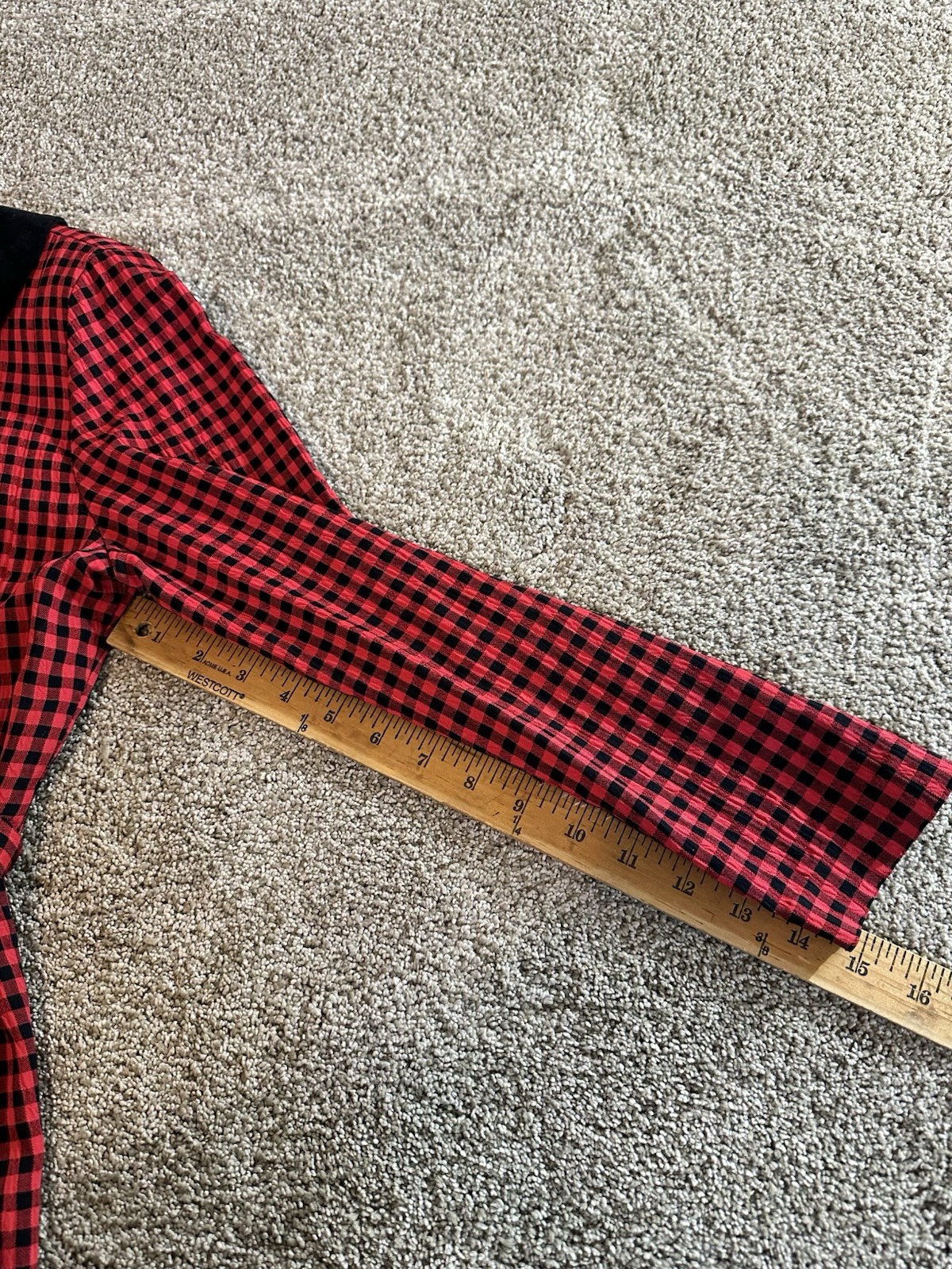 Vintage 90s Gingham Cottagecore Teacher Dress Womens Size 8 J.B.S Plaid Gingham