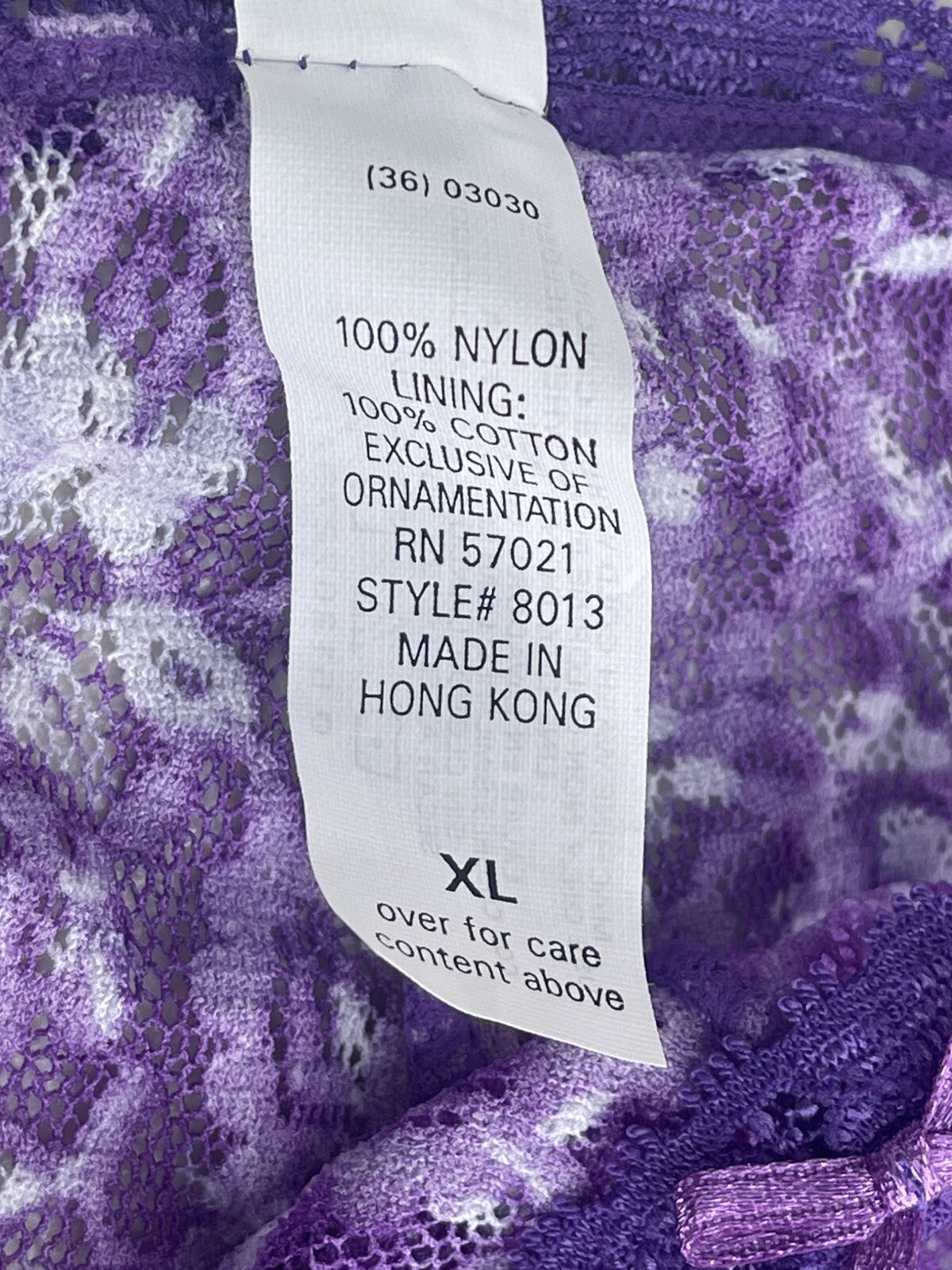 Vtg Nylon Panties Secret Treasures Purple Ruffle Lace Hipster Brief NWT 90’s Y2k