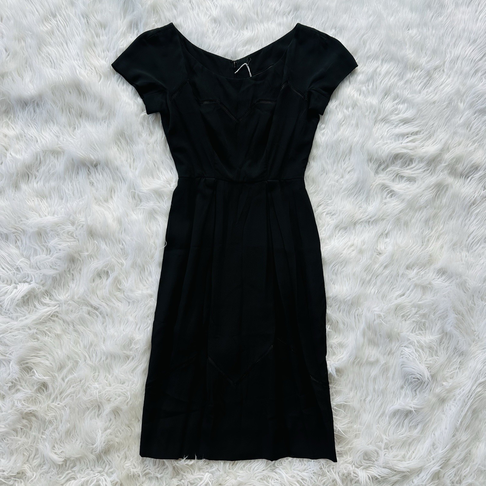 Solid Black Shift Dress Harold&rsquo;s Made In USA Vintage Small Wedding Holiday Party
