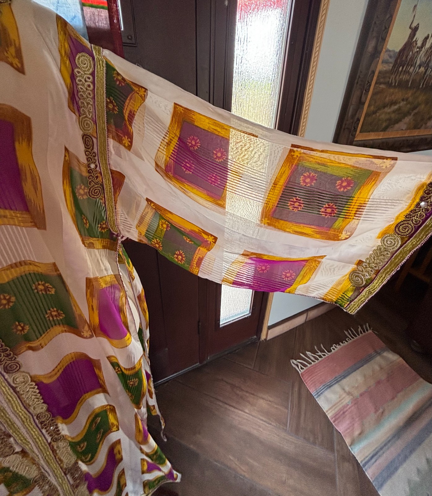 Vtg mid 60&rsquo;s – 70&rsquo;s 2pc Moroccan Caftan Set Sz L-XL