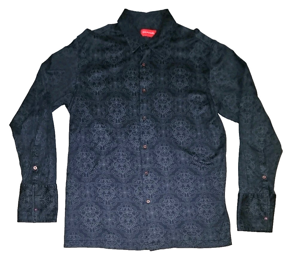 Emanuel Ungaro Vintage 1980s Paisley Floral Long Sleeve Button Down Italy