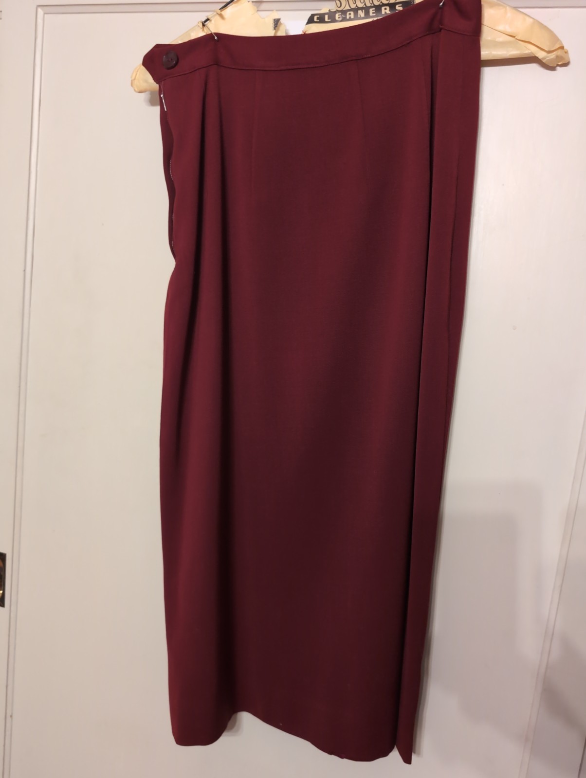 1940s Rummel Abbate California Custom Burgundy Gab Skirt Suit Vintage Wool