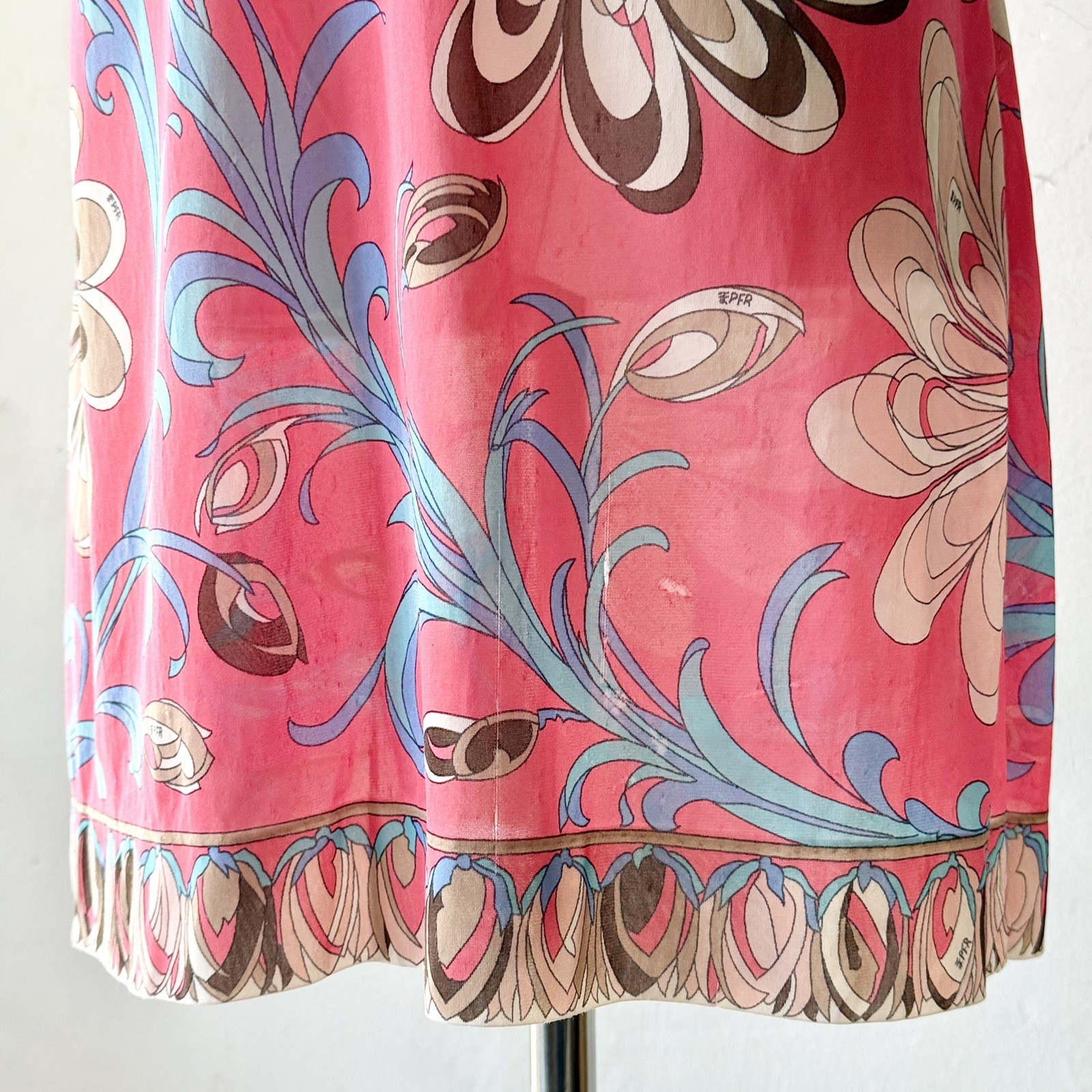 VTG 1960’s Emilio Pucci For Formfit Rogers Slip Or Mini Dress, Iconic Print, Mod