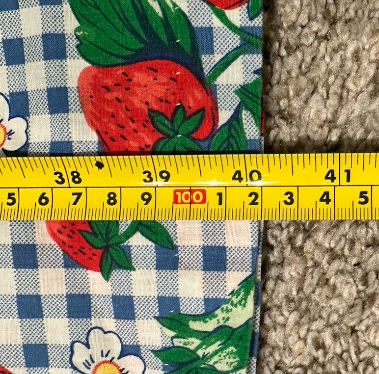Vintage Anthony Richards Strawberry Gingham House Dress Medium With Pockets