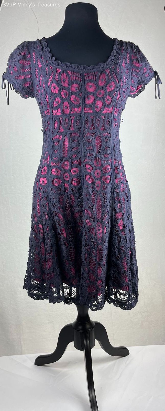 Vintage Betsey Johnson Battenburg Lace Dress Women&rsquo;s 8 (See Description)