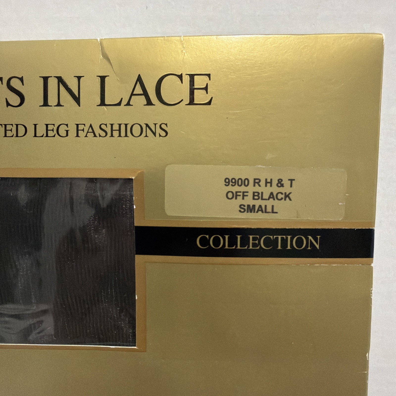 Secrets In Lace Classic Collection Stockings 9900 RHT – Off Black – Small – NIP