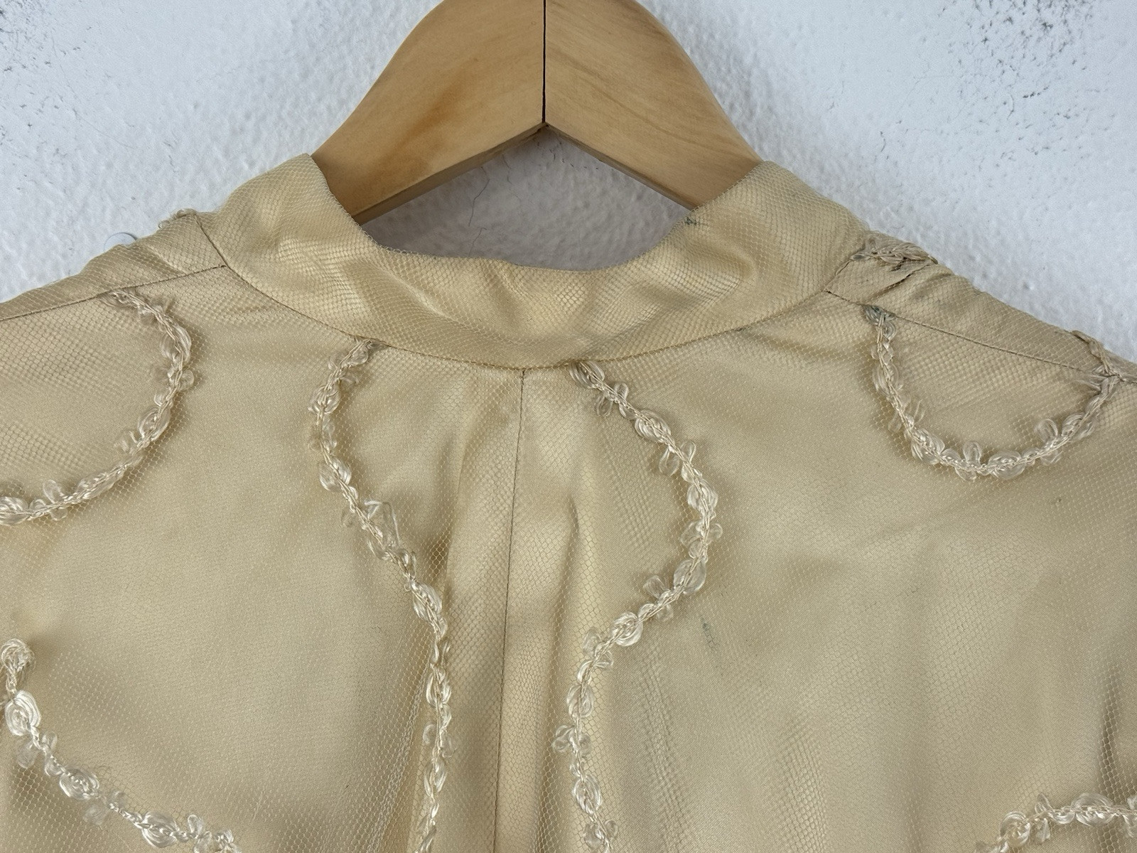 Vintage 1960s Fazzi By Howard Norm Gold Mesh Satin Swing Coat Overcoat RARE