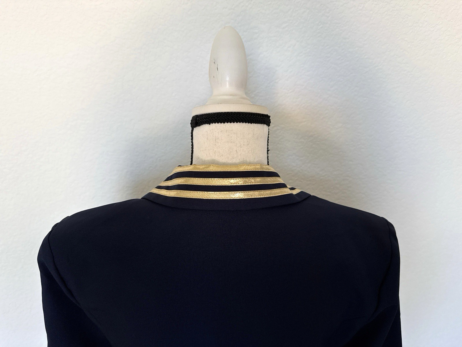 1980s 1990s Navy and Gold Nautical Double Breasted Jacket
