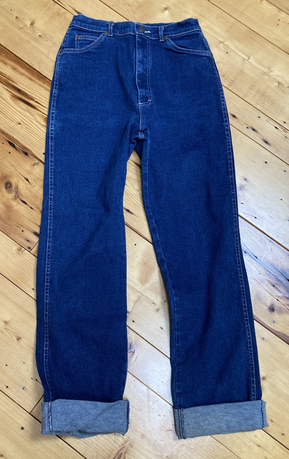 L.L. Bean Vtg Jeans 12 Hi Rise Mom USA United Workers Tag 2% Spandex 25×33 Read