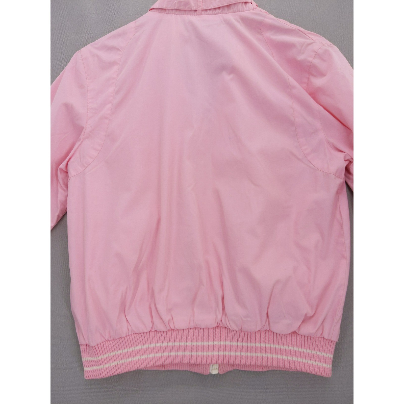 vtg 80s Reversable Celebration Bomber Jacket Womens M Pink Gingham Zip Up