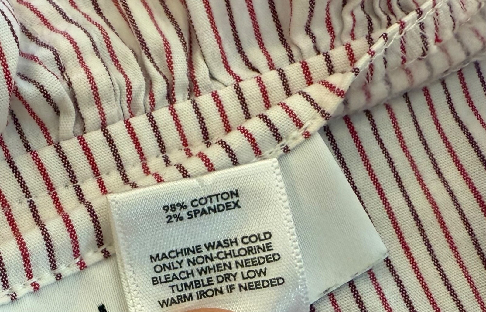 LOFT ANN TAYLOR Vtg Y2K Ruffle Front Burgundy Pinstripe Tailored Blouse Sz 6