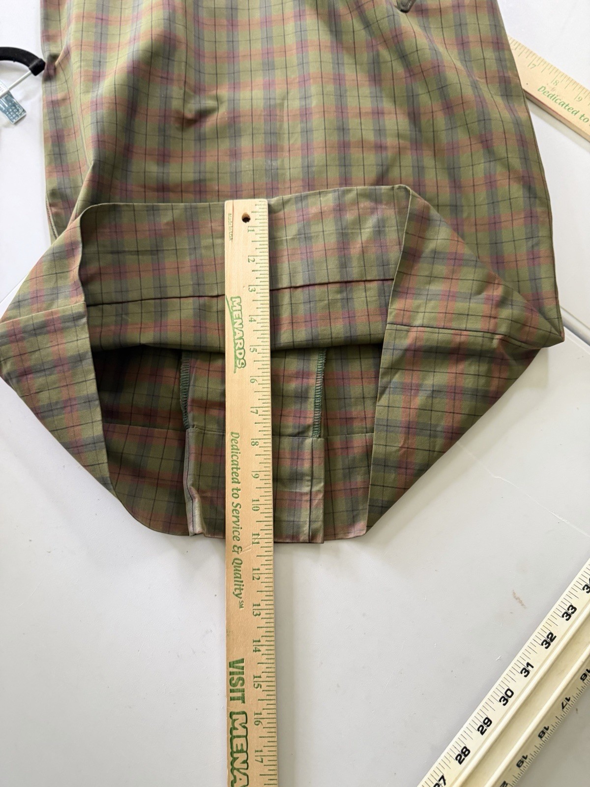 Vtg 50s White Stag Plaid Shirtwaist Dress 38” Bust Broken Zip 23&Prime; Waist