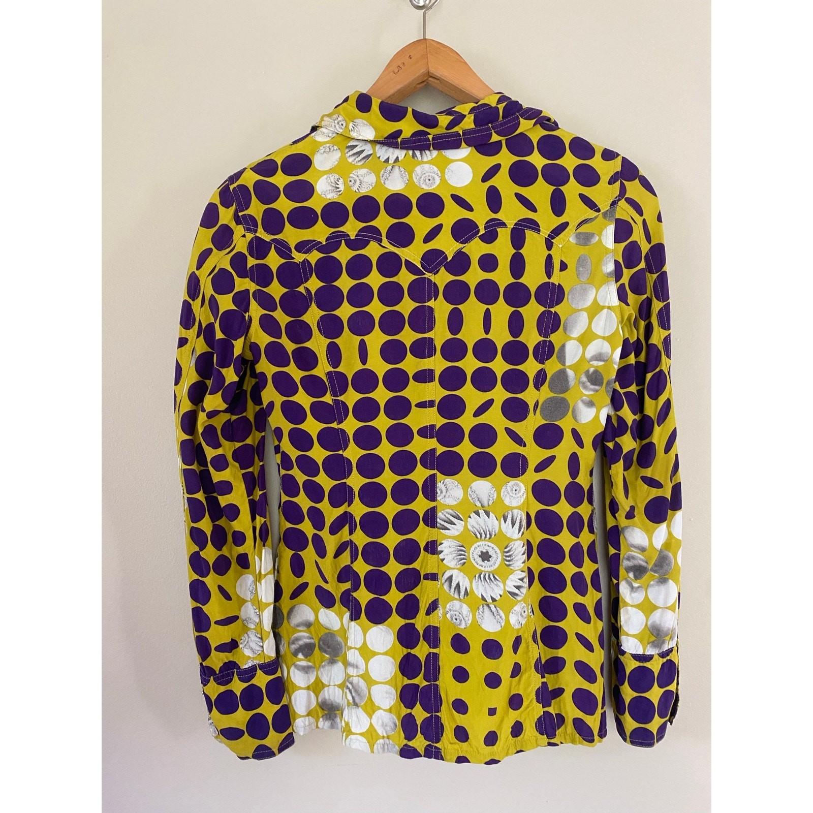 Vintage Jeans de Christian Lacroix Zip Up Top Sz Small Colorful Rare As Is*
