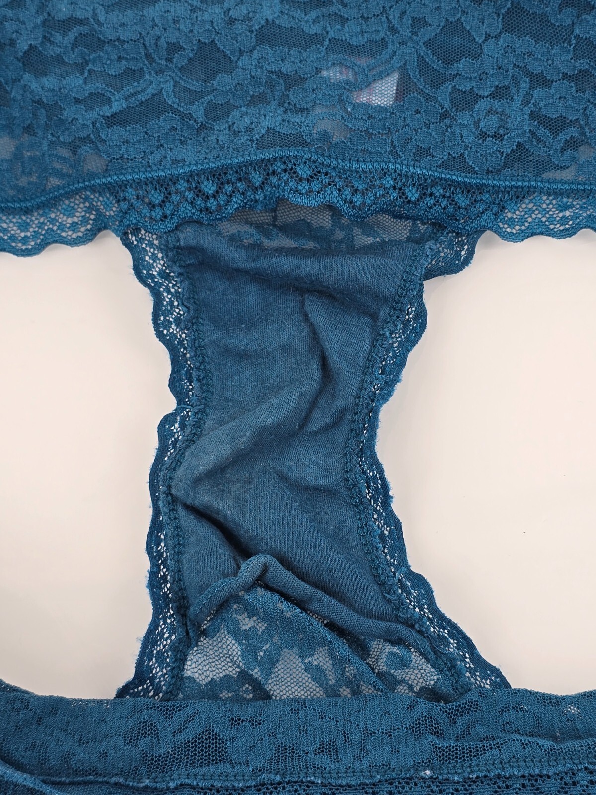 No Boundaries Sheer Stretch Lace Hipster Panties Blue Plus 10 3X XXXL