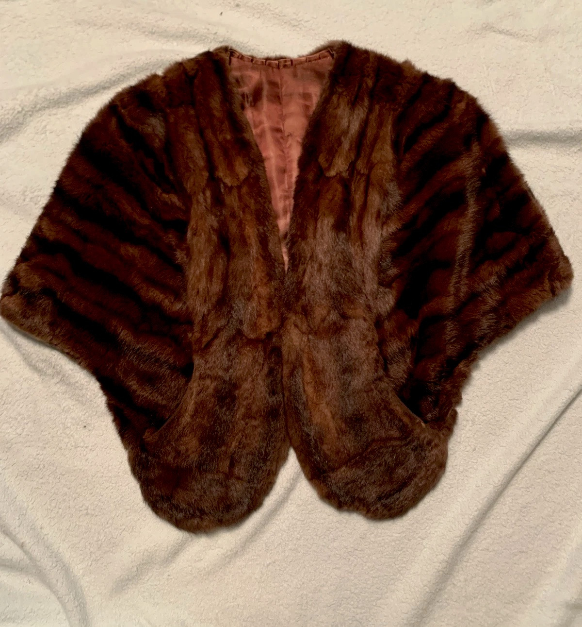 Vintage Early 1900s Mink Stole Genuine Mink Fur With Silk lining