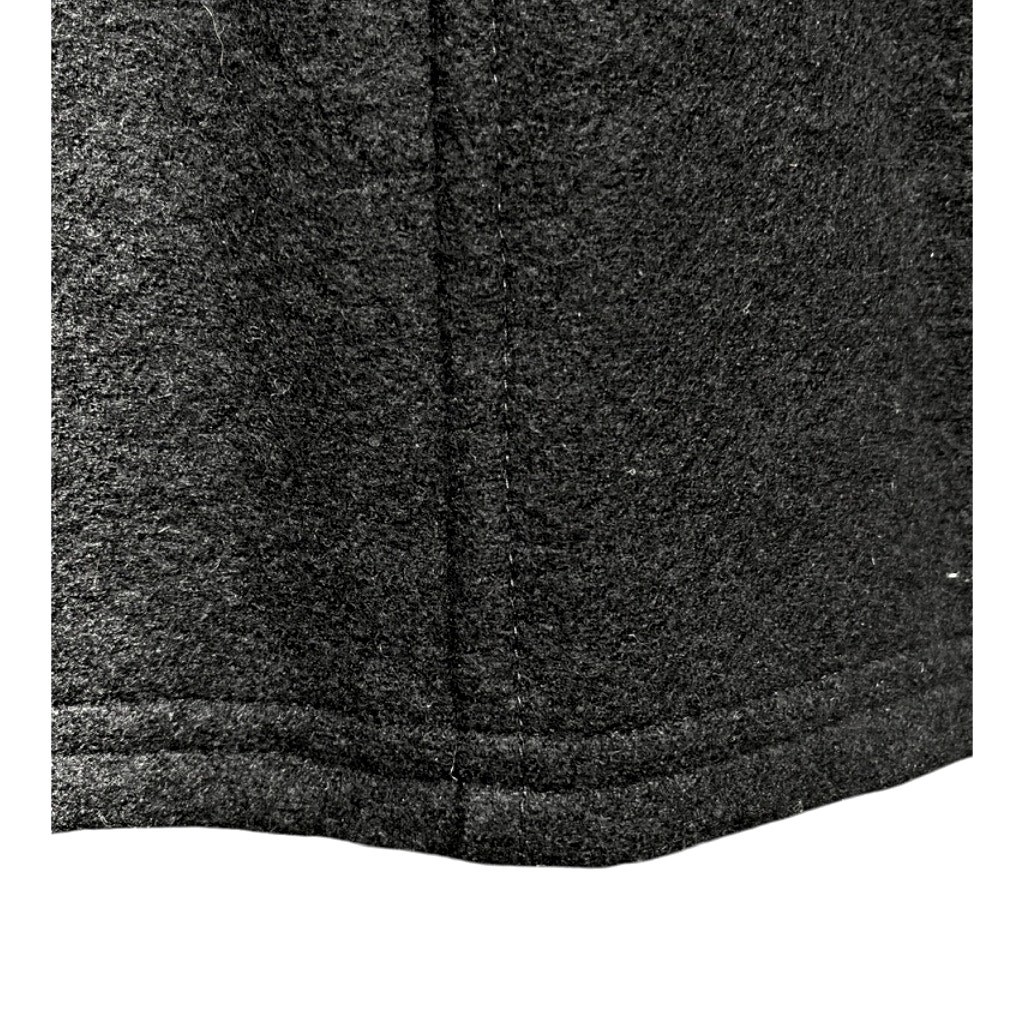 $376 GEIGER Boiled Wool Black Pencil Skirt | 42 EU (12 US) | New! Vintage!