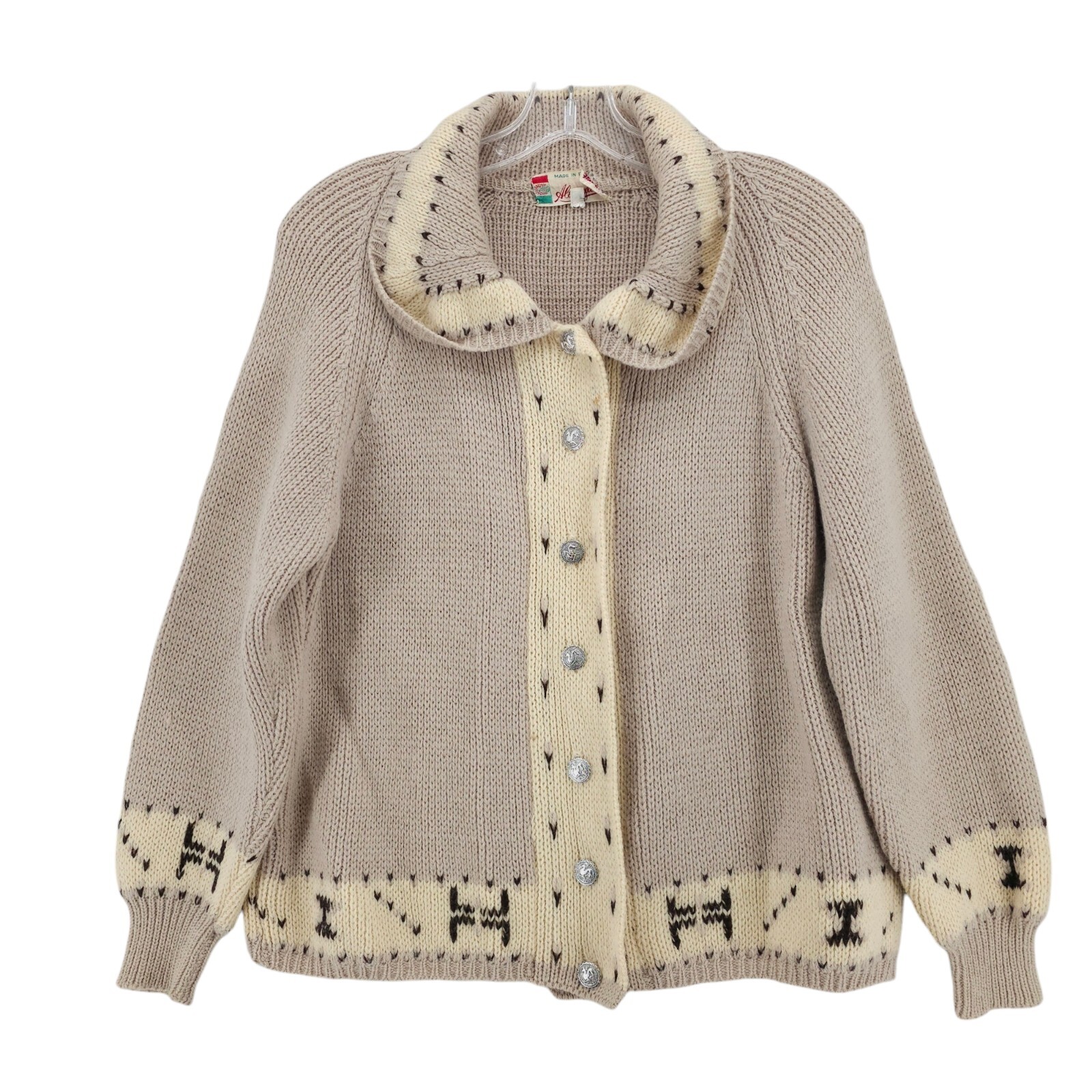 Vintage Alexander&rsquo;s Sweater Cardigan Made in ITALY Size 36