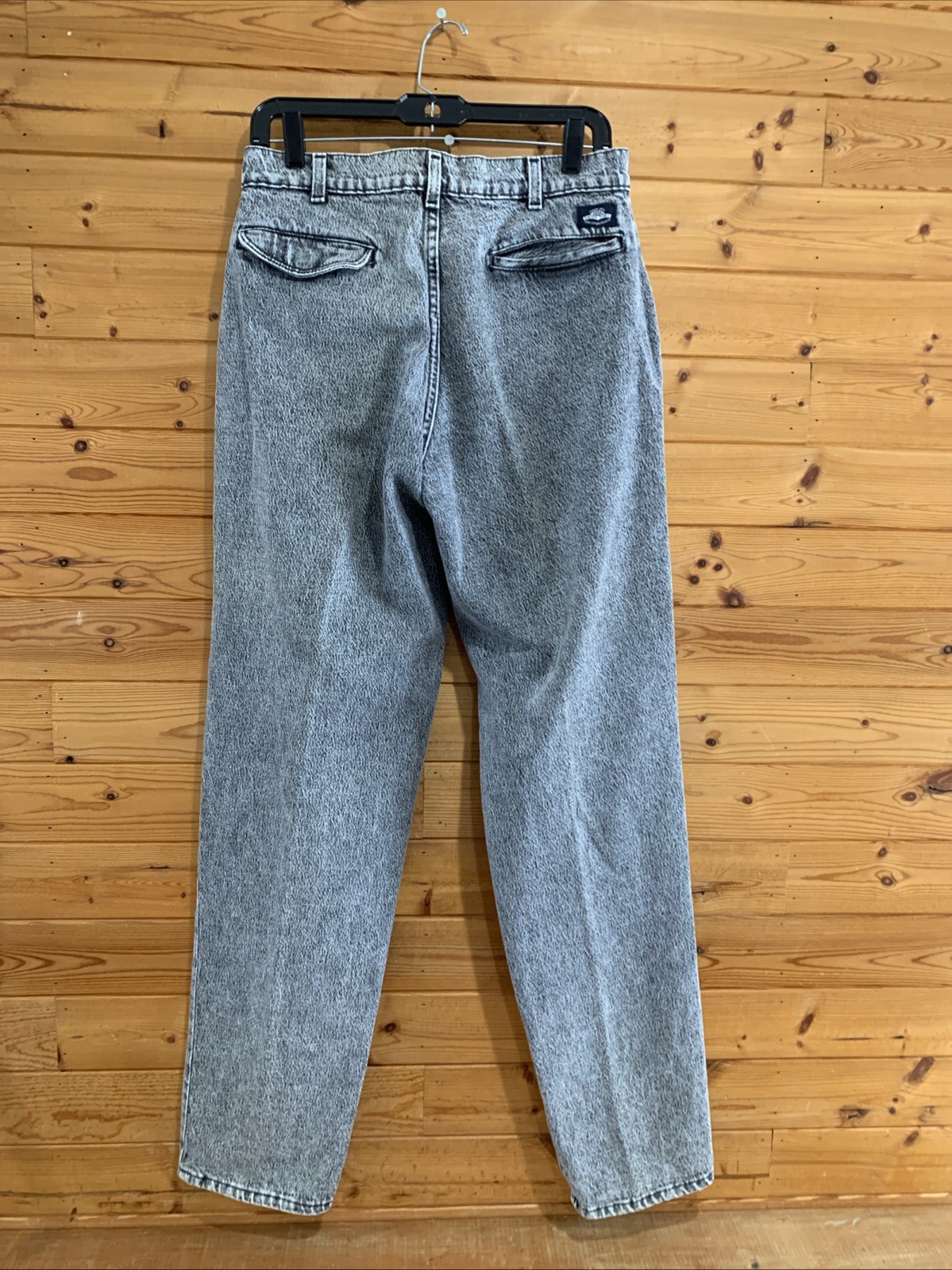 VTG Levis Silver Tab Black Acid Wash Pleated High Waist Jeans Size 30/34