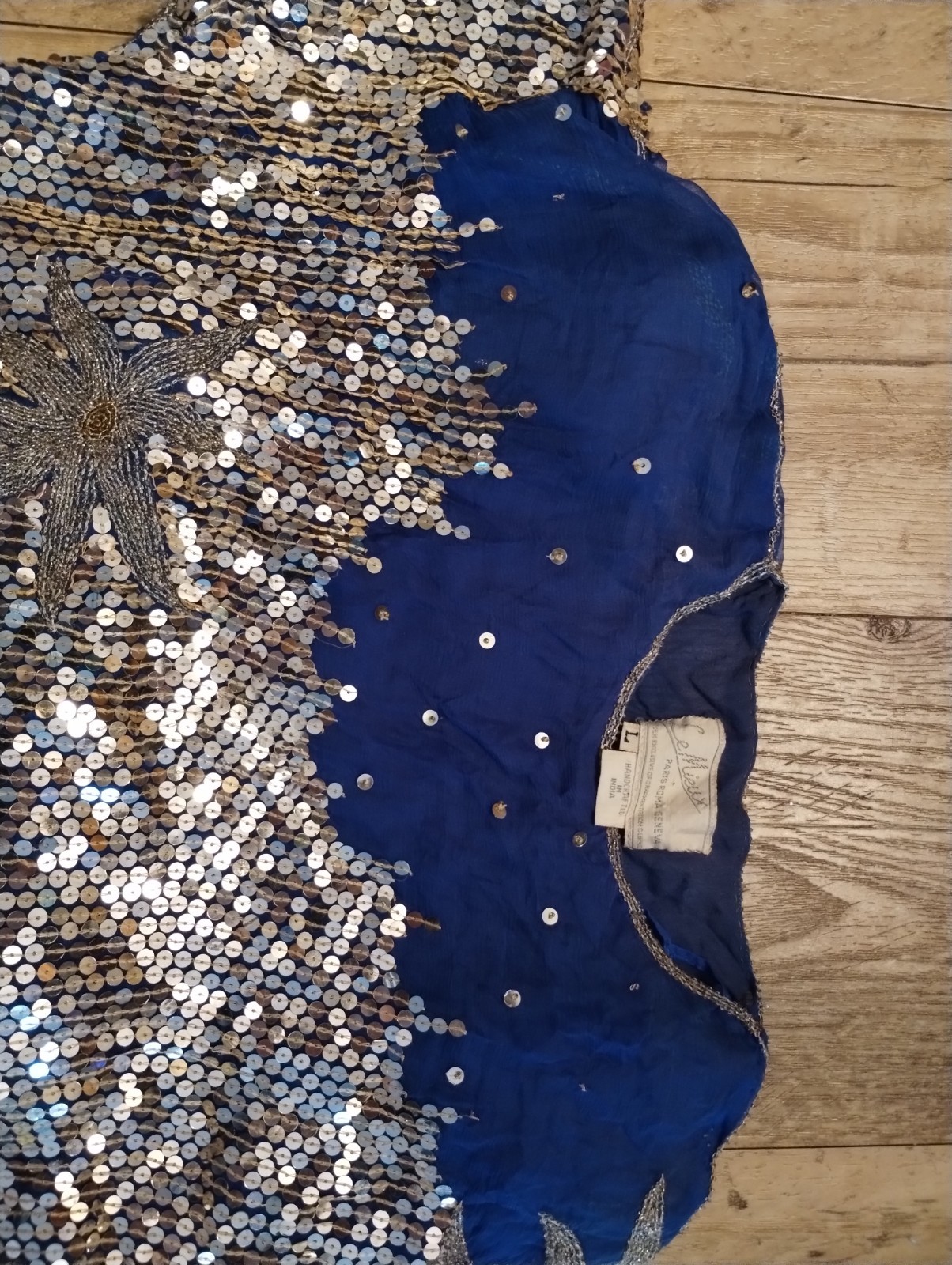 Vintage Lemieux Silver Sequin 2-Piece Skirt Set Art Deco Beaded Evening…