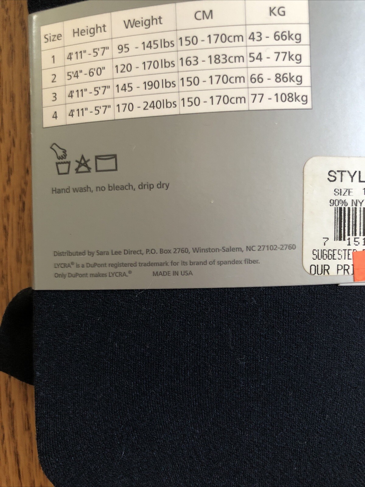 Vtg NWT 1990s TOZ Opaque Microsuede Microfiber Tights Size 1 Navy USA