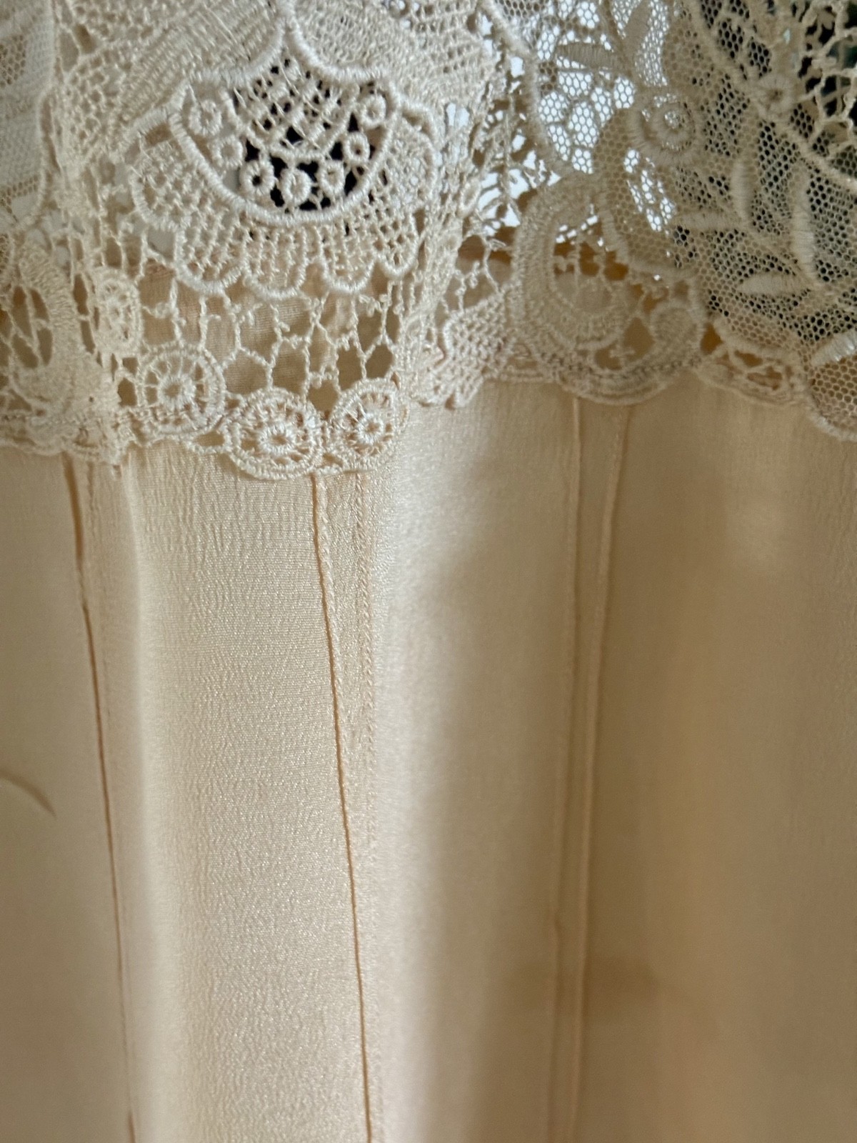 1930&rsquo;s Slip Flapper Dress, Adorned with Wonderful Lace and Flowers