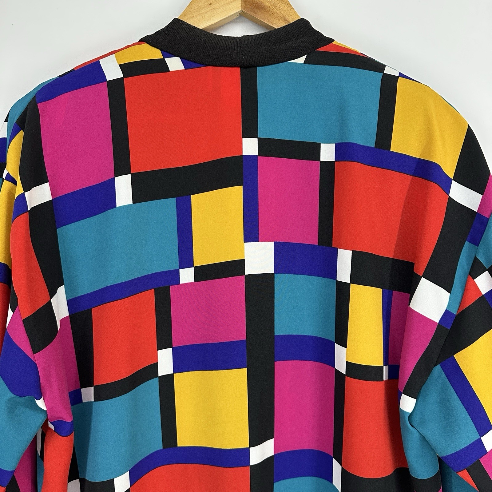 Peter Popovitch Colorful cardigan Medium Art Deco Women’s Geometric Fun 80s