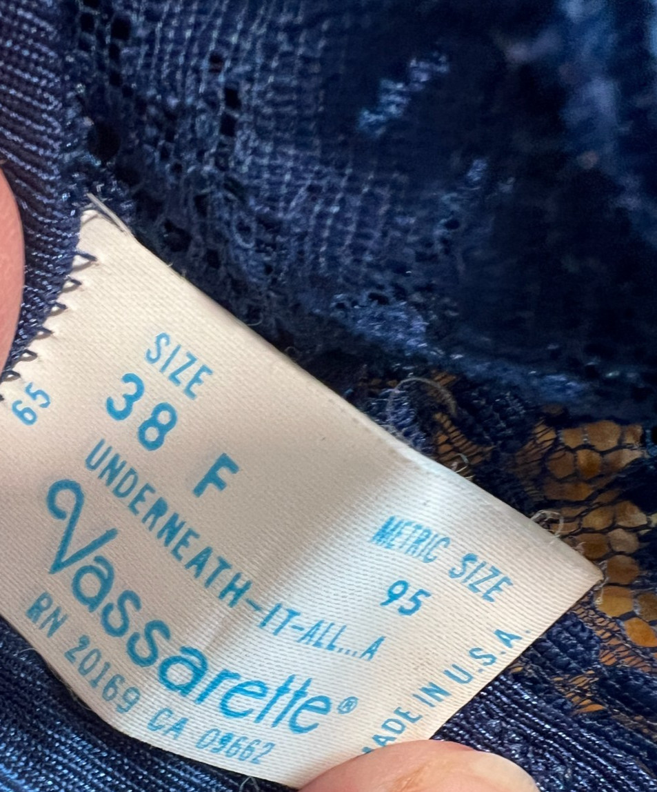 Vassarette ~ Women&rsquo;s Slip / Nightgown ~ Lace Style ~ Blue ~ Size 38