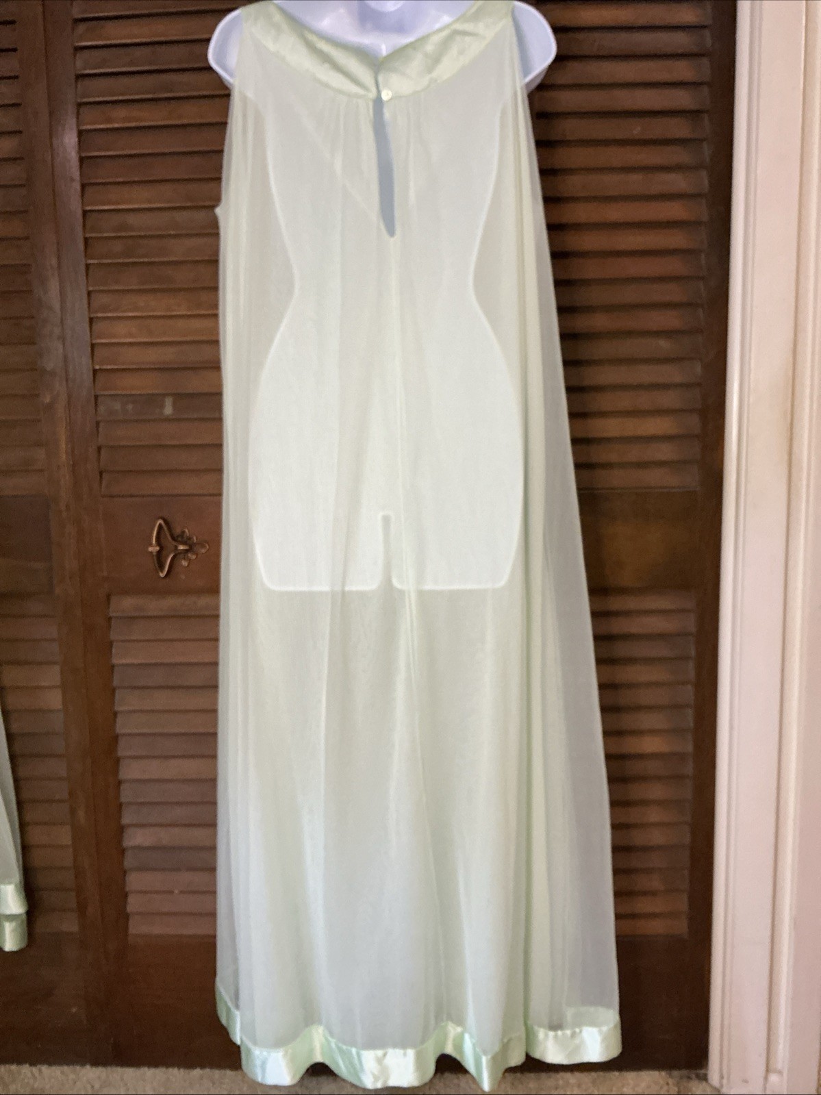 Gossard Artemis Large Mint Green Vintage Lace Robe & Nightgown Peignoir Set