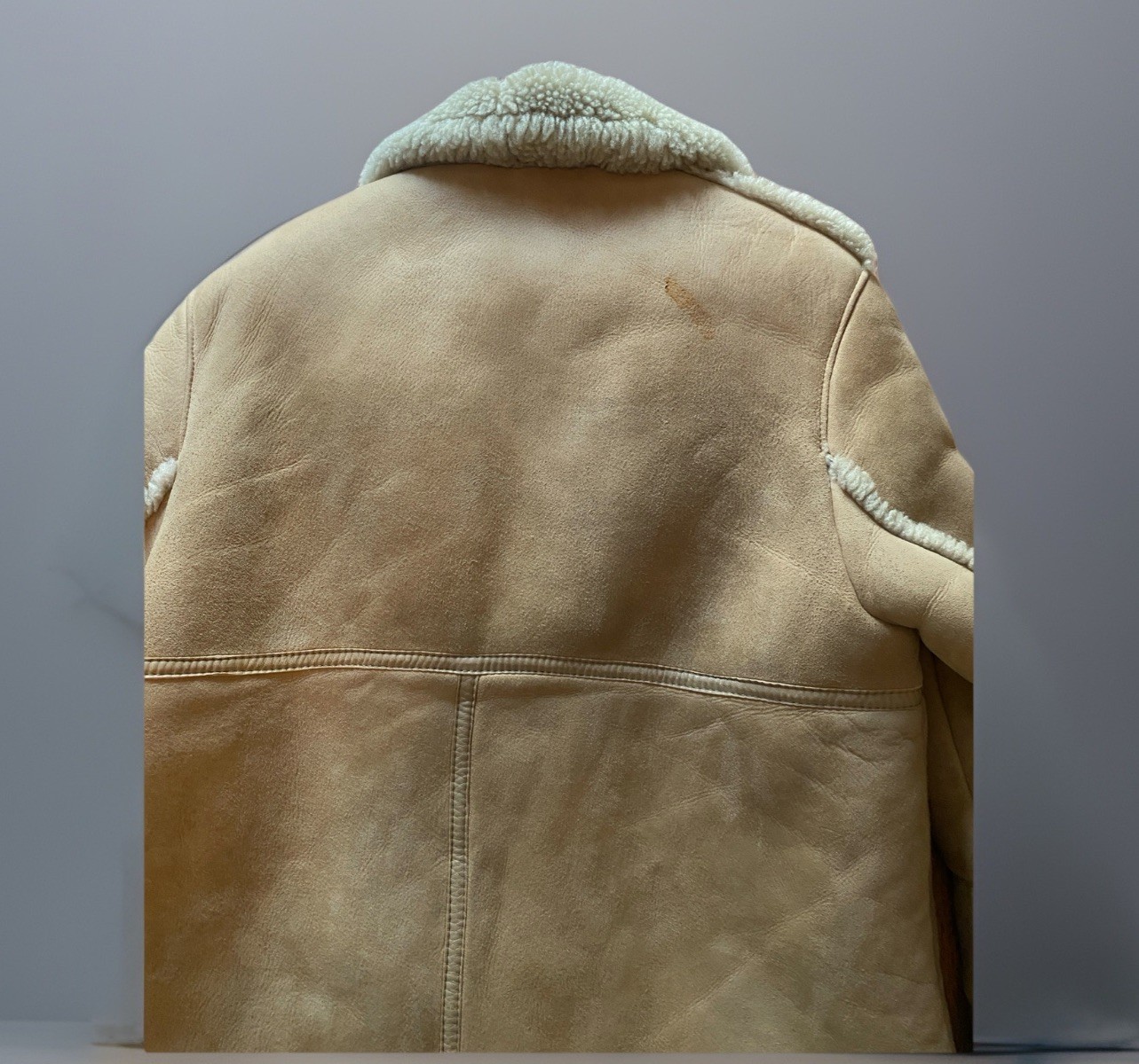 Vintage John Paterson UK Shearling Coat Real Lambskin 38 England Leather Women