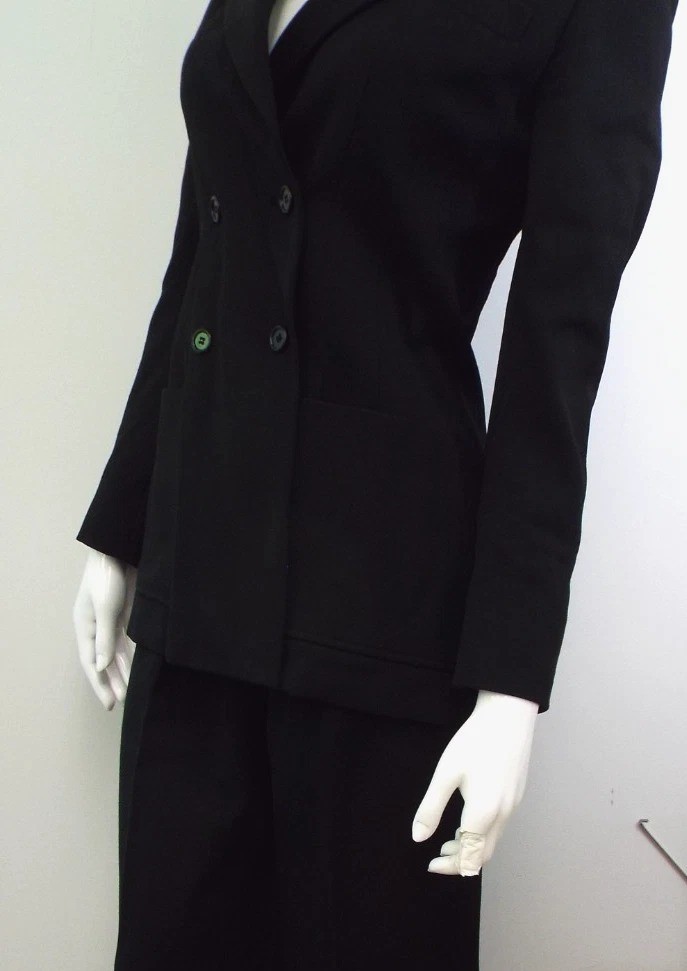Vintage Yves Saint Laurent Rive Gauche Black Wool Blazer Jacket Women’s Size 40
