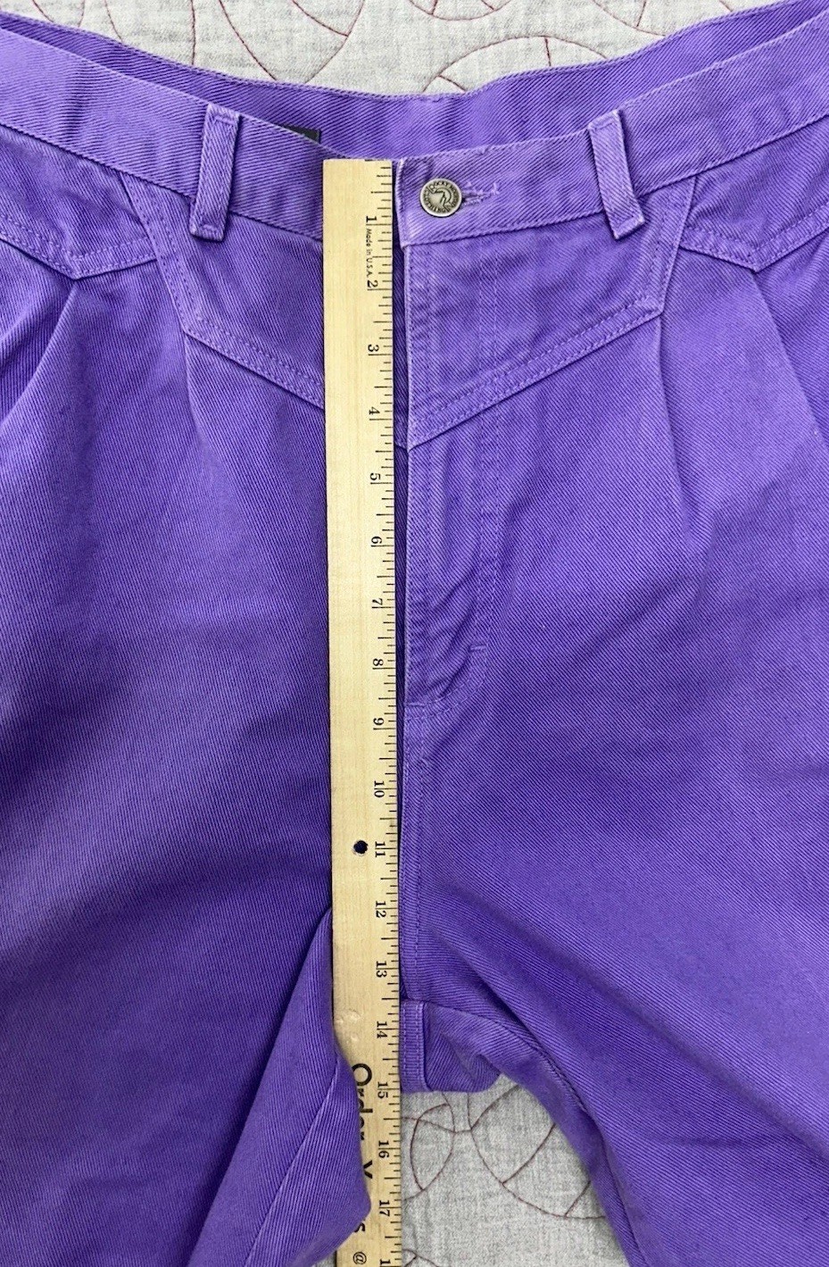 VTG Women&rsquo;s 90s Purple Denim Rocky Mountain Jeans Sz 33 1990s Rockies Bareback