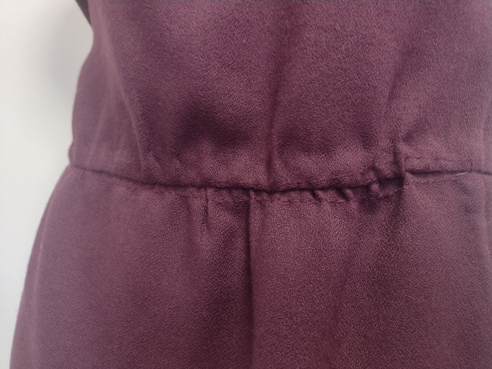Vintage 60s Eggplant Wool Evening Coat & One‑Shoulder Gown Set w/ Mink Cuffs M