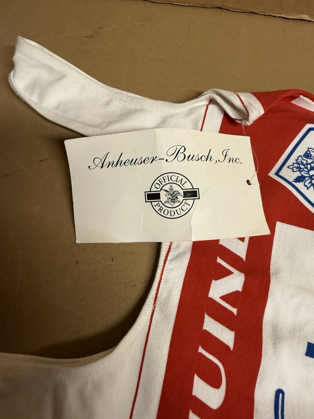 1980s Anheuser-Busch, Inc. Budweiser Logo Print Micro Dress Size 7 NEW W/ Tags!