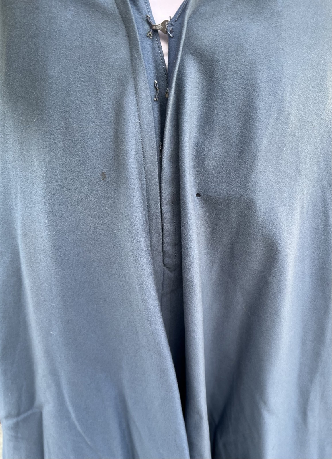 ANTIQUE EDWARDIAN BLUE WOOL 2PC WALKING SUIT DRESS